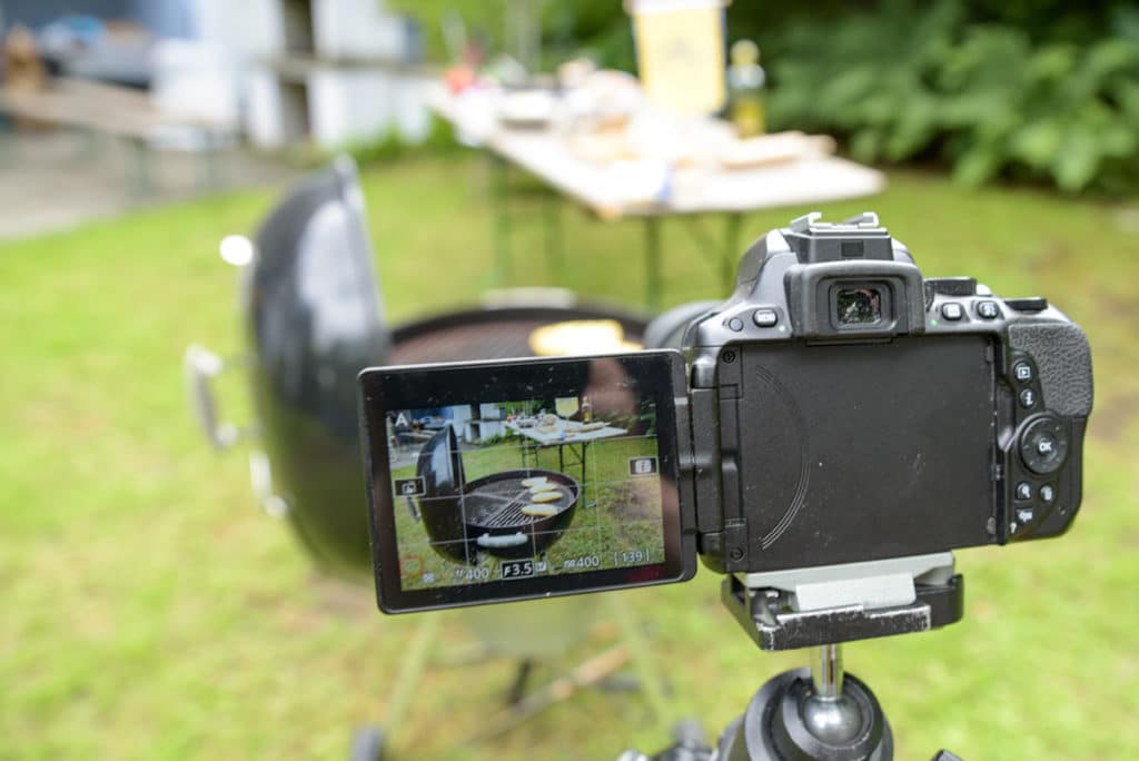 Fotoshooting im Rahmen des Wettbewerbs rund ums Knödel grillen