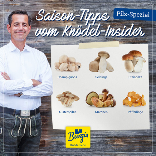 Knödel und Pilze: Saison-Tipps vom Knödelinsider