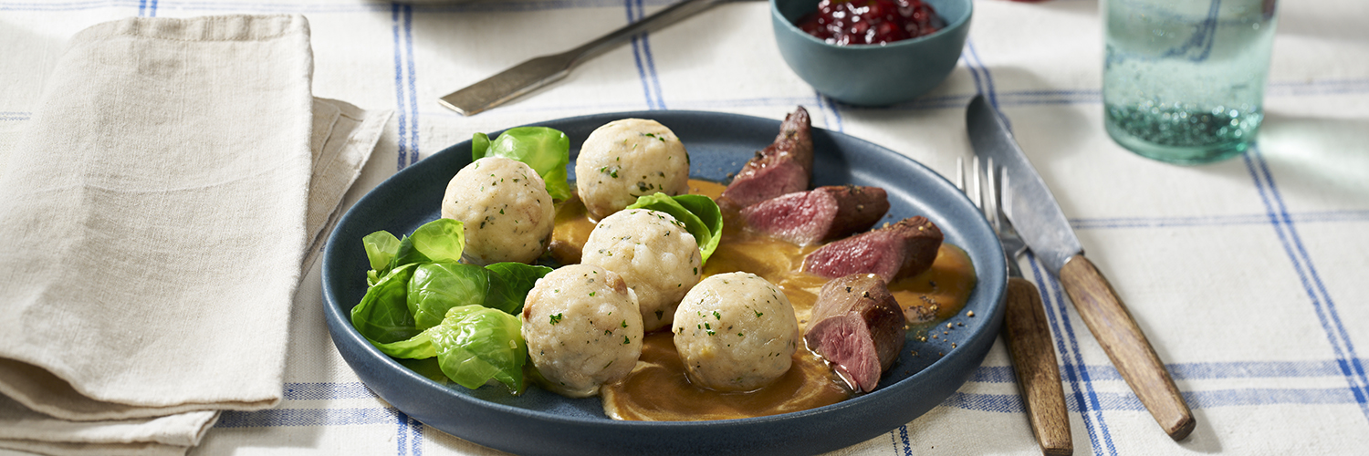 Rehfilet mit Semmel-Knödelinos®