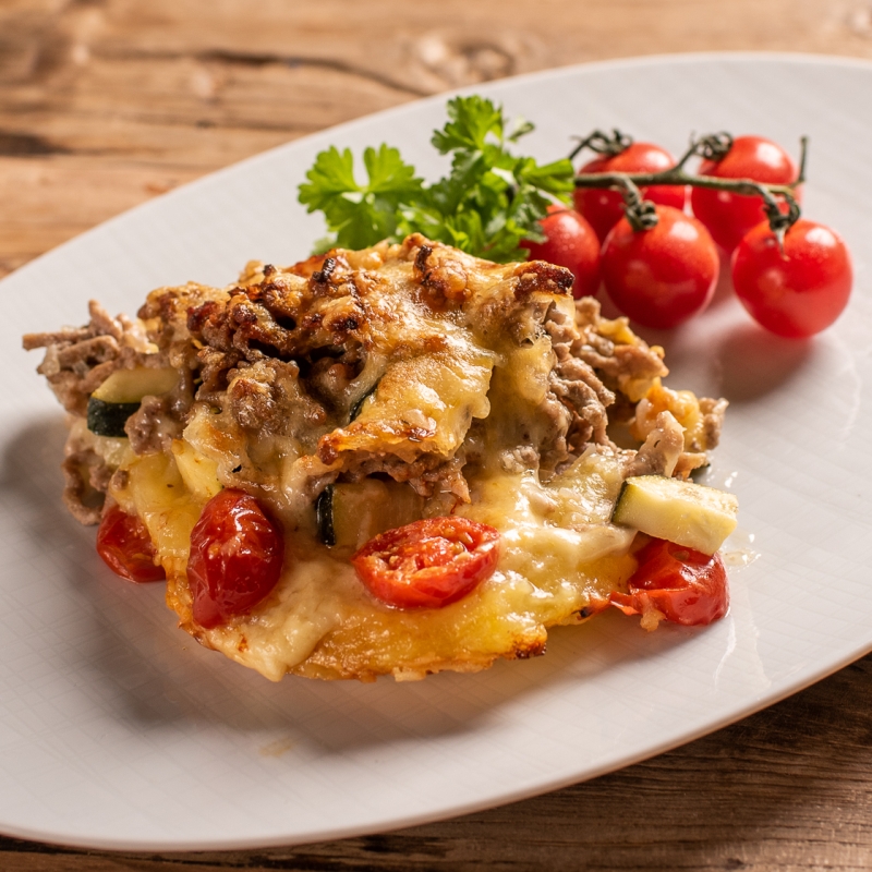 Kloßteig-Hackfleisch-Auflauf