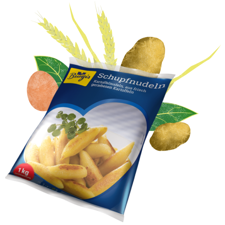 Schnupfnudeln aus frisch geriebenen Kartoffeln