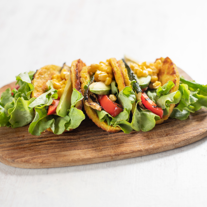 Tacos aus Knödelteig vom Grill